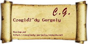 Czeglédy Gergely névjegykártya