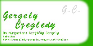 gergely czegledy business card