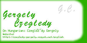 gergely czegledy business card